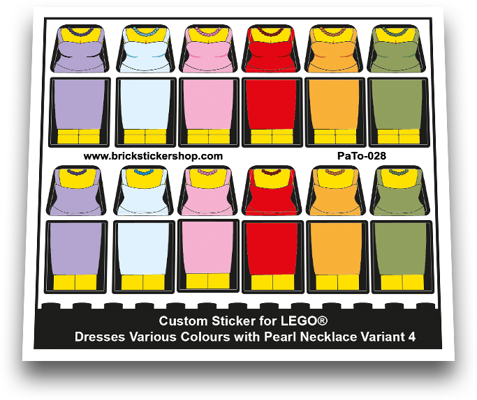 Dresses Various Colours with Pearl Necklace Variant 4 - PaTo-028 - Afbeelding 1