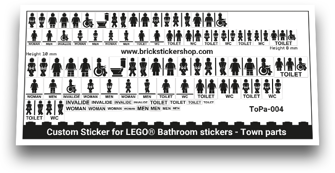 Bathroom Stickers Variant 1 - ToPa-004 - Afbeelding 1
