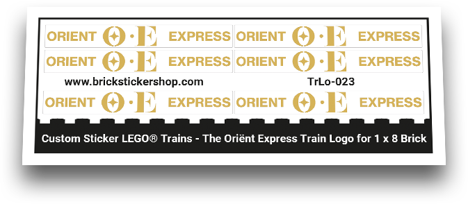 The Orient Express Logo for 1 x 8 Brick - TrLo-023 - Afbeelding 1
