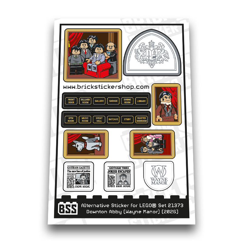 Alternative Sticker for Set 21373 - Wayne Manor (Downton Abbey)
