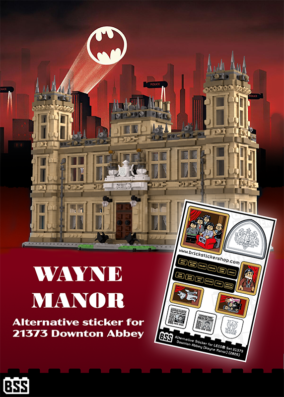 Alternative Sticker for Set 21373 - Wayne Manor (Downton Abbey)