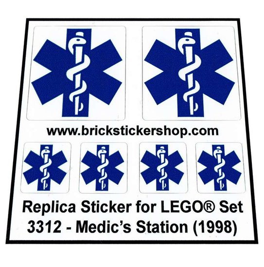 LEGO Medical Clipboard with Blue Traces Sticker (98393)