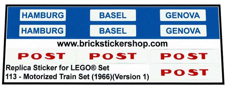 LEGO 113 - Motorized Train Set(Version 1)