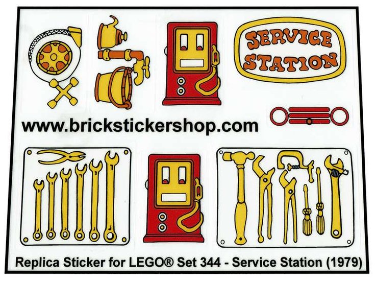 Replacement Sticker for Set 344 - Service Station