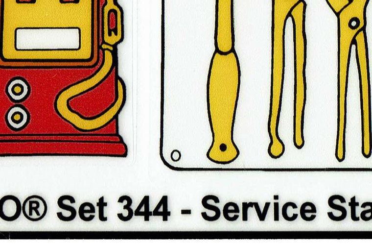 Replacement Sticker for Set 344 - Service Station