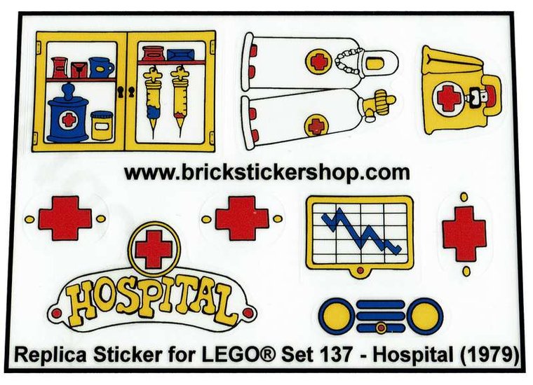 Replacement Sticker for Set 137 - Hospital