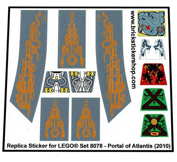 Replacement Sticker for Set 8078 - Portal of Atlantis