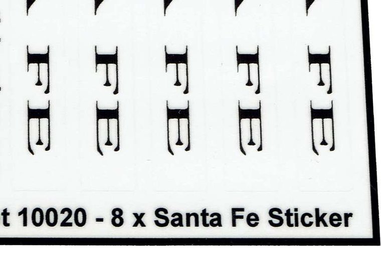 Replacement Sticker for Set 10020 - 10 x Santa Fe