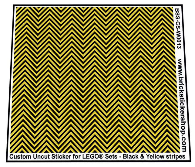 Custom Sticker - Uncut Black &amp; Yellow Stripes (version 1, 1mm)