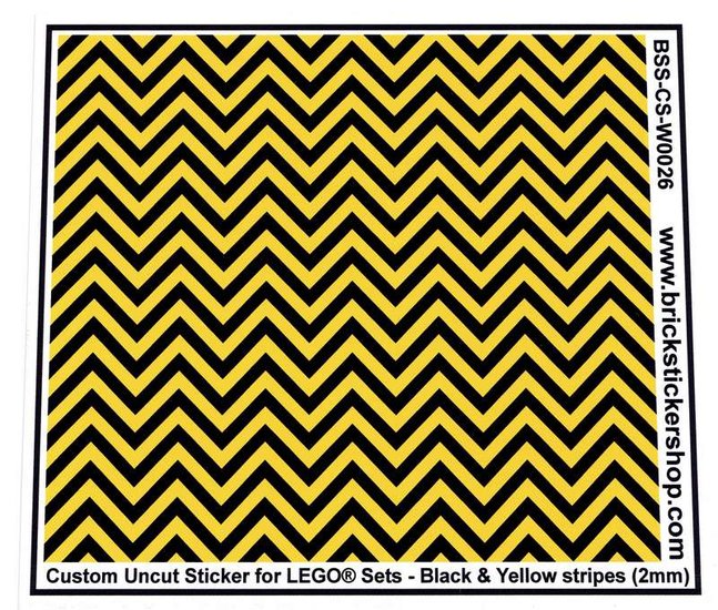Custom Sticker - Uncut Black &amp; Yellow Stripes (version 1, 2mm)