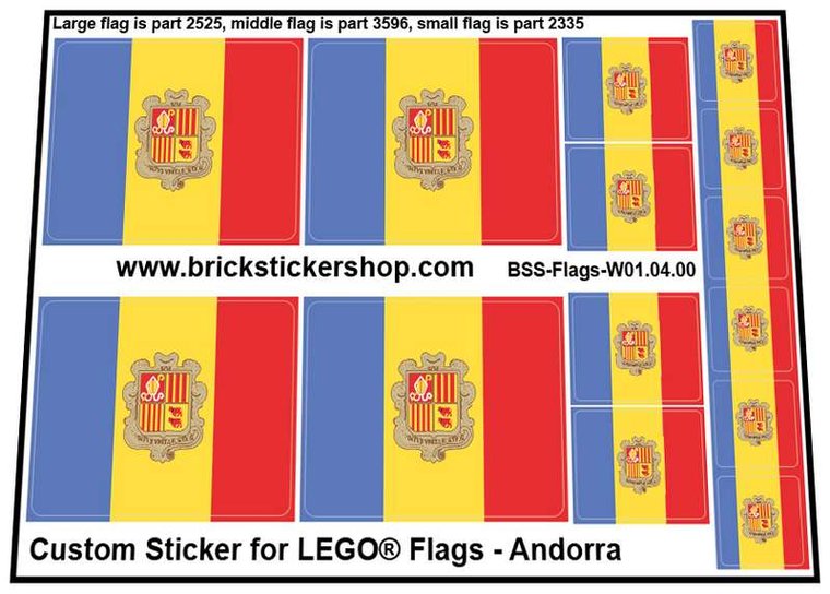 Custom Sticker - Flags - Flag of Andorra