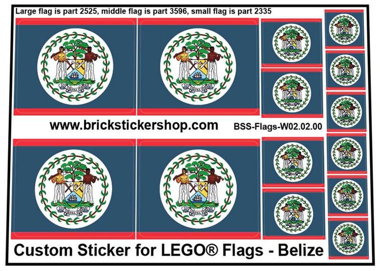Custom Sticker - Flags - Flag of Belize