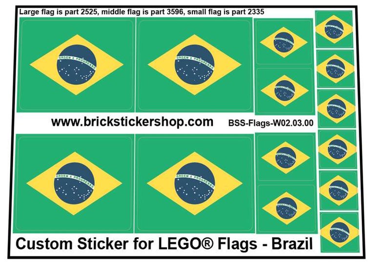 Custom Sticker - Flags - Flag of Brazil