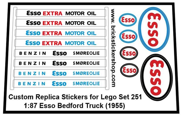 Set 251 - 1-87 Esso Bedford Truck (1956) Sticker
