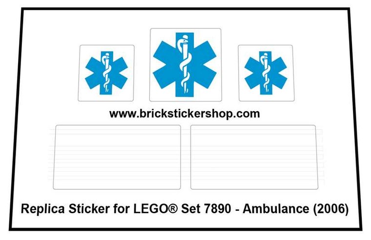 Replacement Sticker for Set 7890 - Ambulance