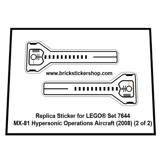 set 7644 - MX-81 Hypersonic Operations Aircraft - sticker 2