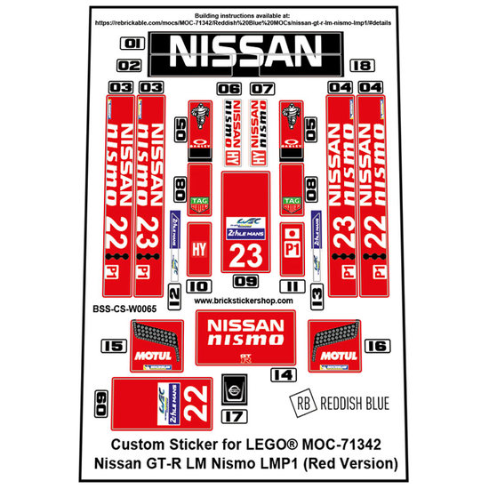 71342 - Nissan GT-R LM Nismo LMP1 (Red Version)