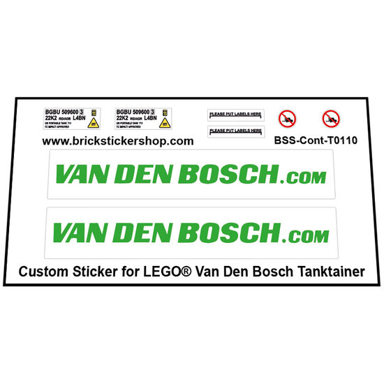 LEGO  - Van den Bosch Tanktainer (Green)