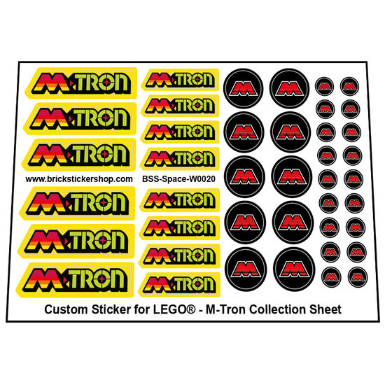 Precut Lego Custom Stickers for LEGO M-Tron Collection Sheet