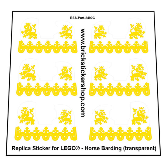  Horse Barding Crusader Yellow - Sticker