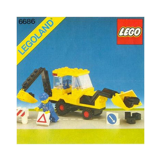 Precut Custom Replacement Stickers for Lego Set 6686 - Backhoe (1984)