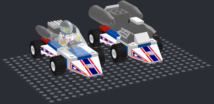 Precut Custom Replacement Stickers for Lego MOC - Lego Racers 2 - Rocket Racer