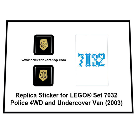 Lego Set 7032 - Police 4WD and Undercover Van (2003)