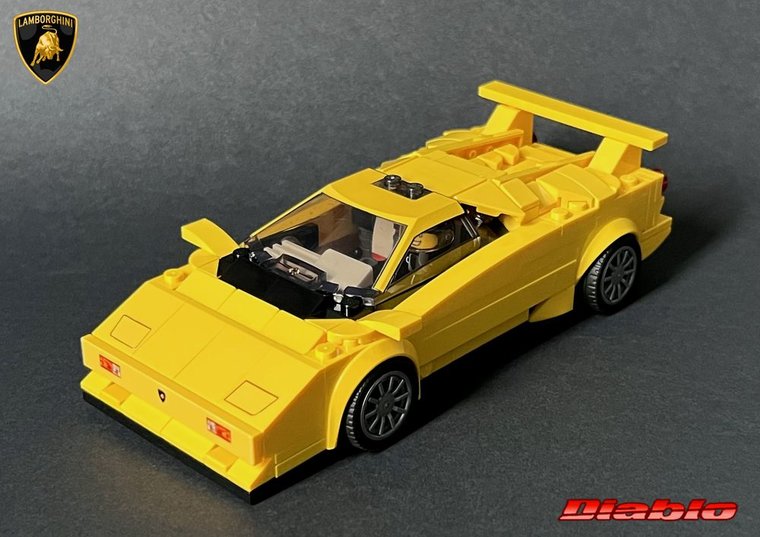 Custom Sticker for Rebrickable MOC 93174 &amp; 92613 - Lamborghini Diablo &amp; GT by AbFab74