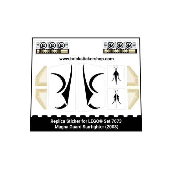Sticker Sheet for Set 7673 - Magna Guard Starfighter
