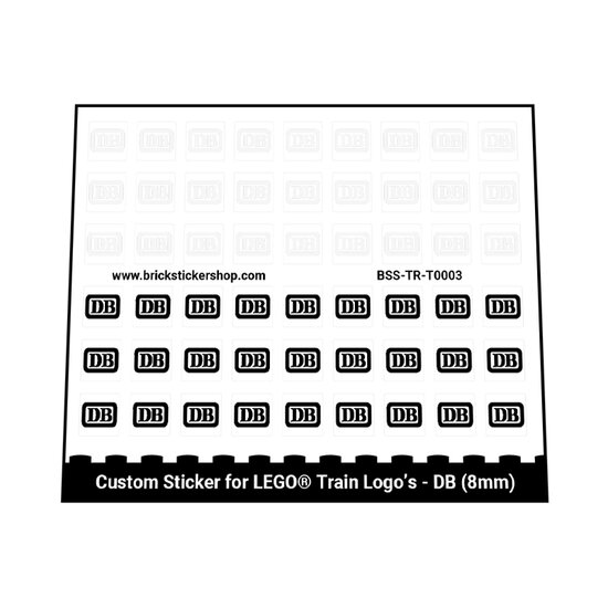 LEGO Train Logo s Brickstickershop BrickStickerShop