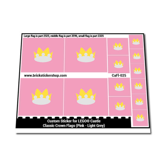 Classic Crown Flags (Pink - Light Grey)