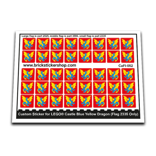 Custom Sticker - Blue Yellow Dragon (Flag 2335 Only)