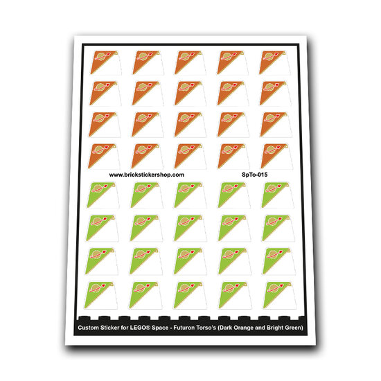 Custom Sticker - Futuron Torso&#039;s (Dark Orange and Bright Green)
