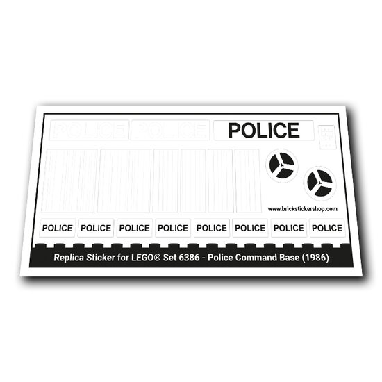 Replacement Sticker for Set 6386 - Police Command Base