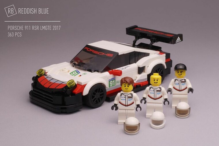 Custom Sticker - Rebrickable MOC 138062 - Porsche 911 RSR LM GTE 2017 by Reddish Blue MOCs