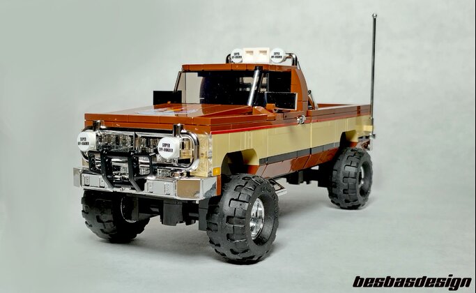 Custom Sticker - Rebrickable MOC-140682 - 1982 GMC K-2500 Sierra Grande Wideside from &quot; The Fall Guy &quot; by besbasdesign