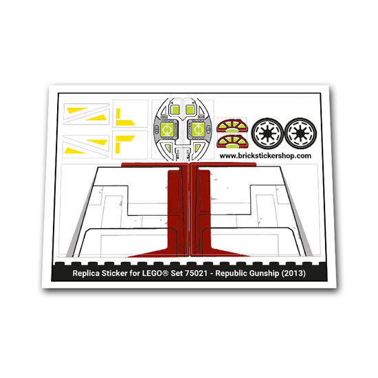 Replacement Sticker for Set 75021 - Republic Gunship