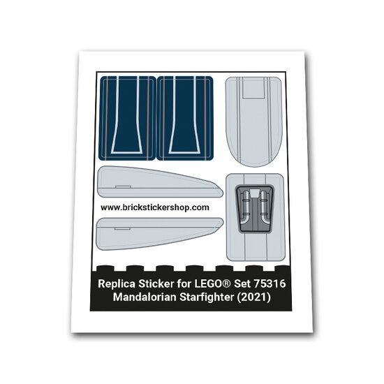 Replacement Sticker for Set 75316 - Mandalorian Starfighter