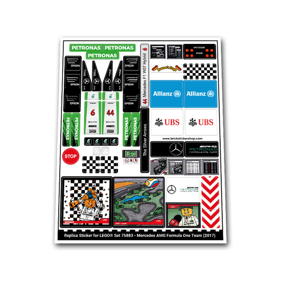 Replacement Sticker for Set 75883 - Mercedes AMG Petronas Formula One Team