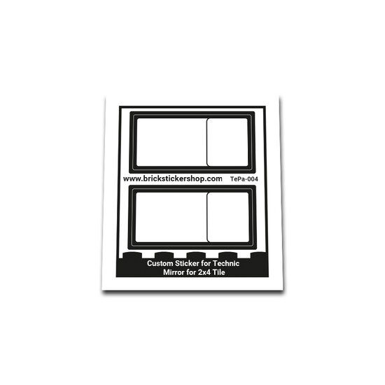 Custom Sticker for Technic - Mirror for 2x4 Tile