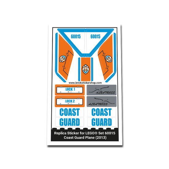 Replacement Sticker for Set 60015 - Coast Guard Plane