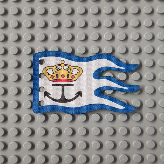 Replica Cloth - Flag with Blue Border and Crown and Anchor Pattern (x376px5)