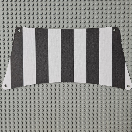 Replica Sailbb07 - Cloth Sail 30 x 15 Bottom with Black Thick Stripes Pattern