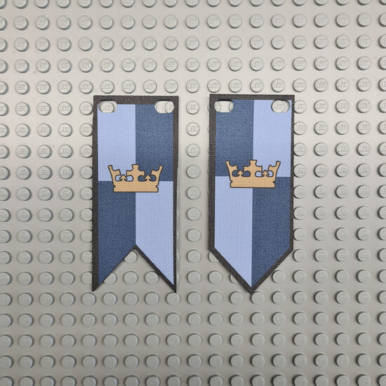 Custom Cloth - Banner with Royal Knight&#039;s Crown Dark Blue &amp; Medium Azure