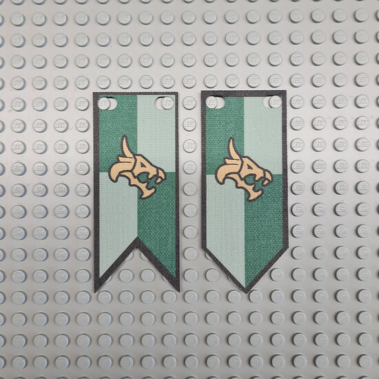 Custom Cloth - Banner with Dragon Knight Emblem Dark Green &amp; Medium Green