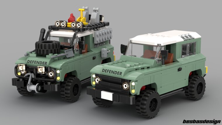 Custom Sticker - Rebrickable MOC-142494 - Land Rover Classic Defender 90 by besbasdesign