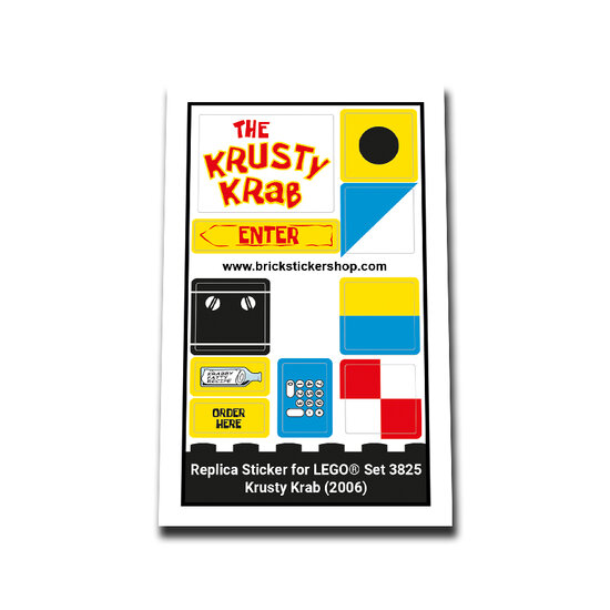 Replacement Sticker for Set 3825 - Krusty Krab