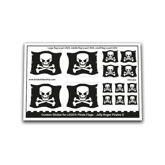 Custom Sticker - Pirates &amp; Pirates II Jolly Roger Flags