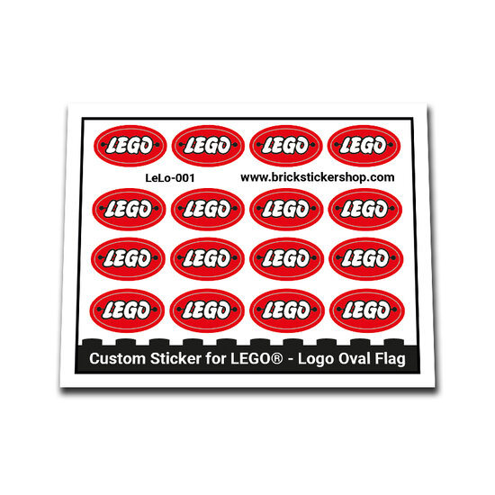 Custom Sticker - Lego Logo for Oval Flag