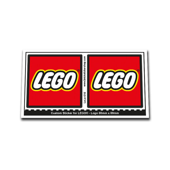 Custom Sticker - Lego Logo 80mm x 80mm